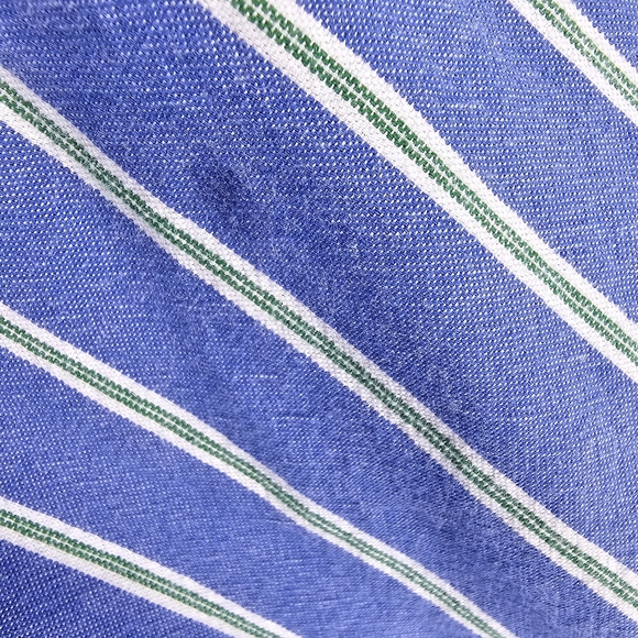 American Eagle Dress Shirt XL Blue/Green/White Striped Long Sleeve Button Up - Picture 9 of 14